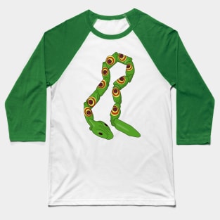 Retro Green Plastic Snake Baseball T-Shirt